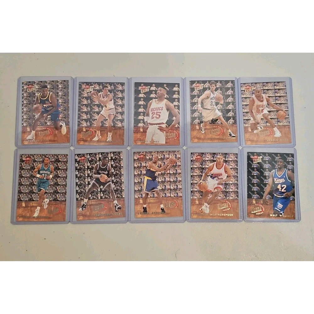 1992-93 Ultra All-Rookies Basketball Complete Insert Set (1-10): Shaq, Sprewell+